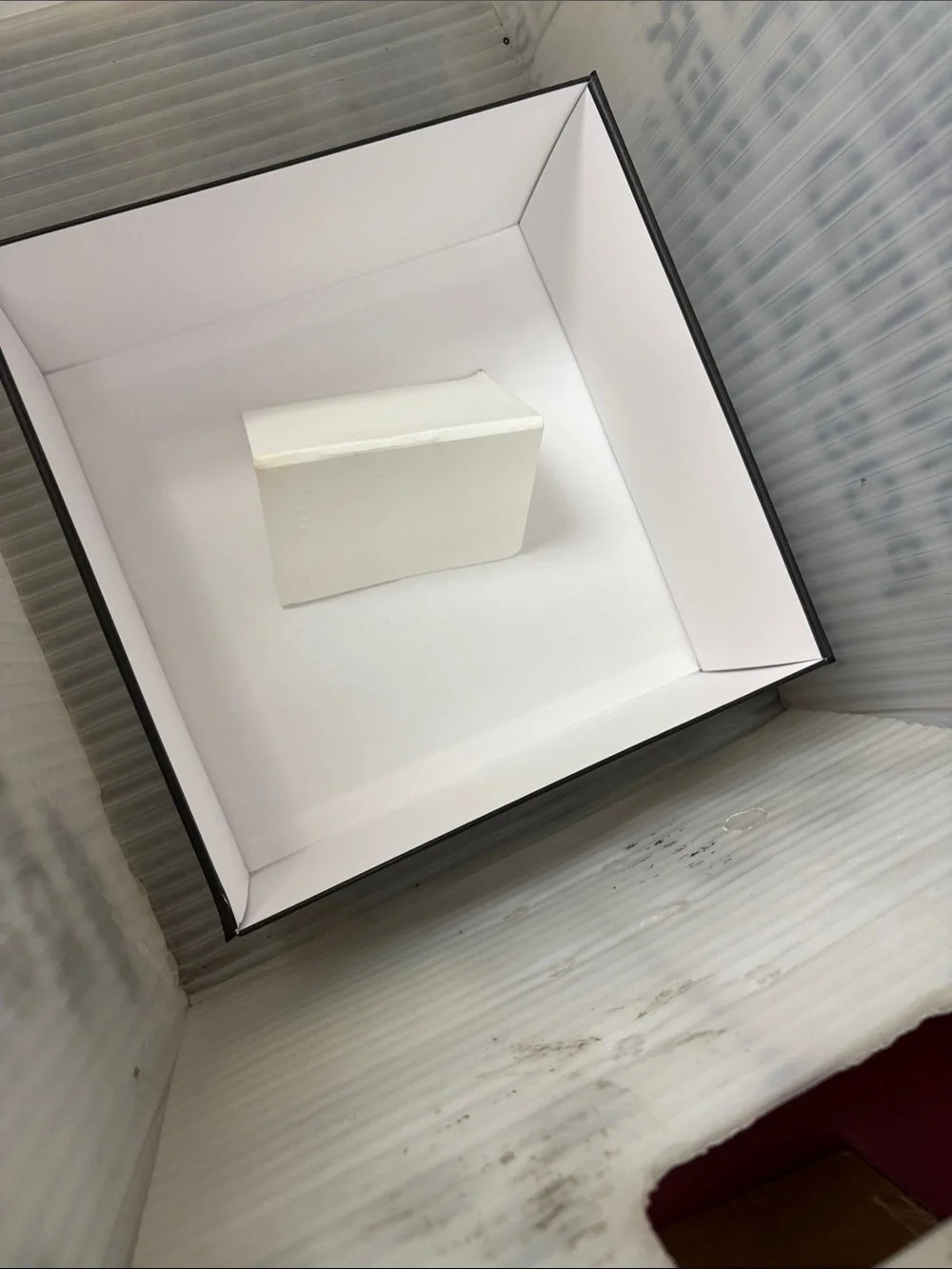 CHANEL Black on White Logo Gift Box